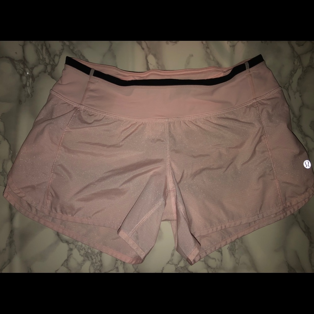 rare pink sparkle lululemon shorts!